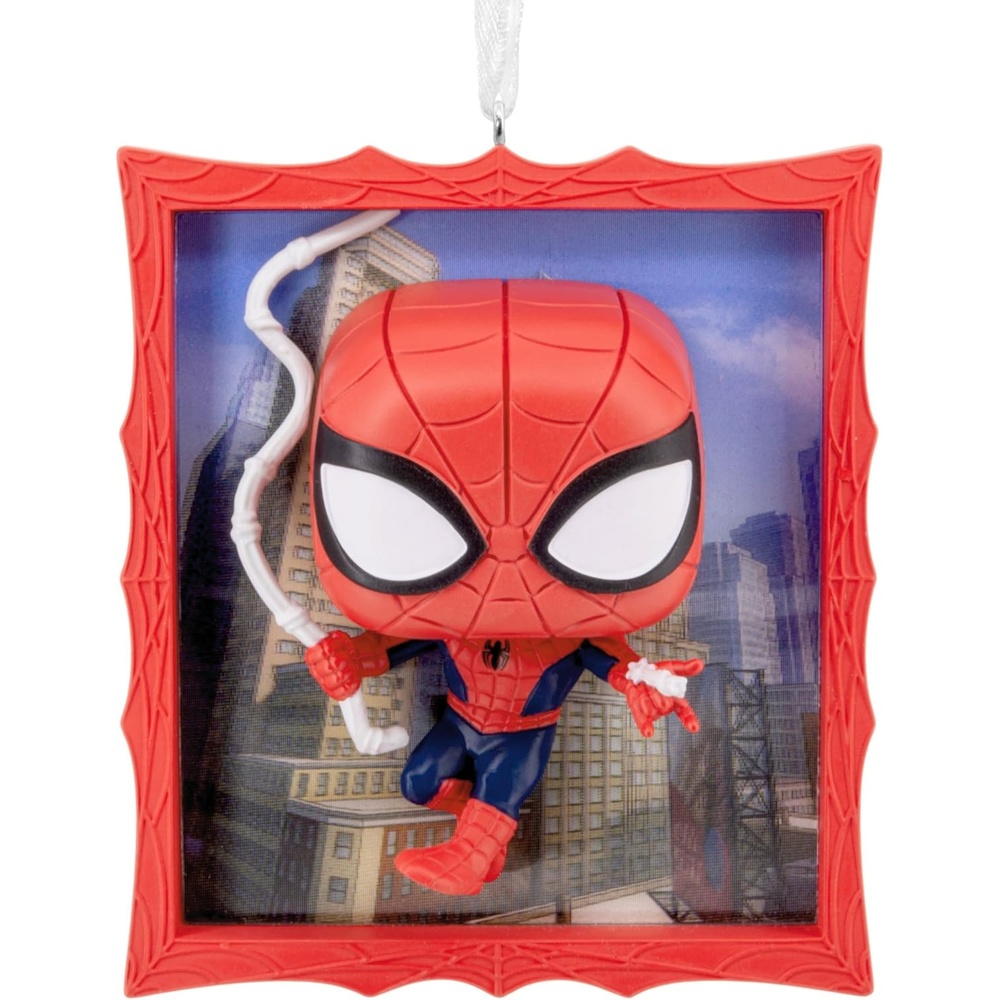 image:imageHallmark Christmas Ornament Marvel SpiderMan Funko POP Ornament with Lenticular Dimension Gifts for Marvel Fans