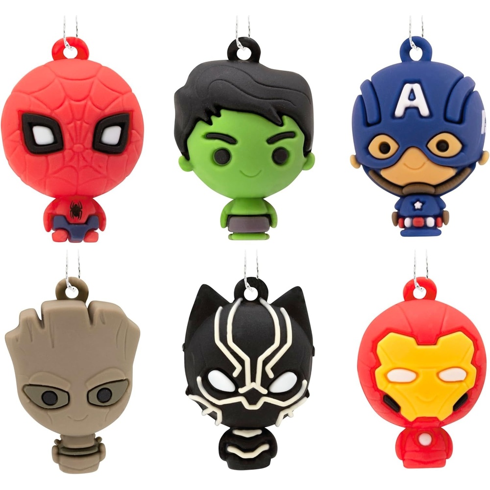 image:imageHallmark Mini Christmas Ornaments Marvel Super Heroes Miniature Ornaments Shatterproof Set of 6 Gifts for Marvel Fans
