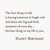 Hallmark Romantic Birthday Card for Husband (The Best Thing in Life) Mountains, Trees and Stream Nature Scene(For My Husband)