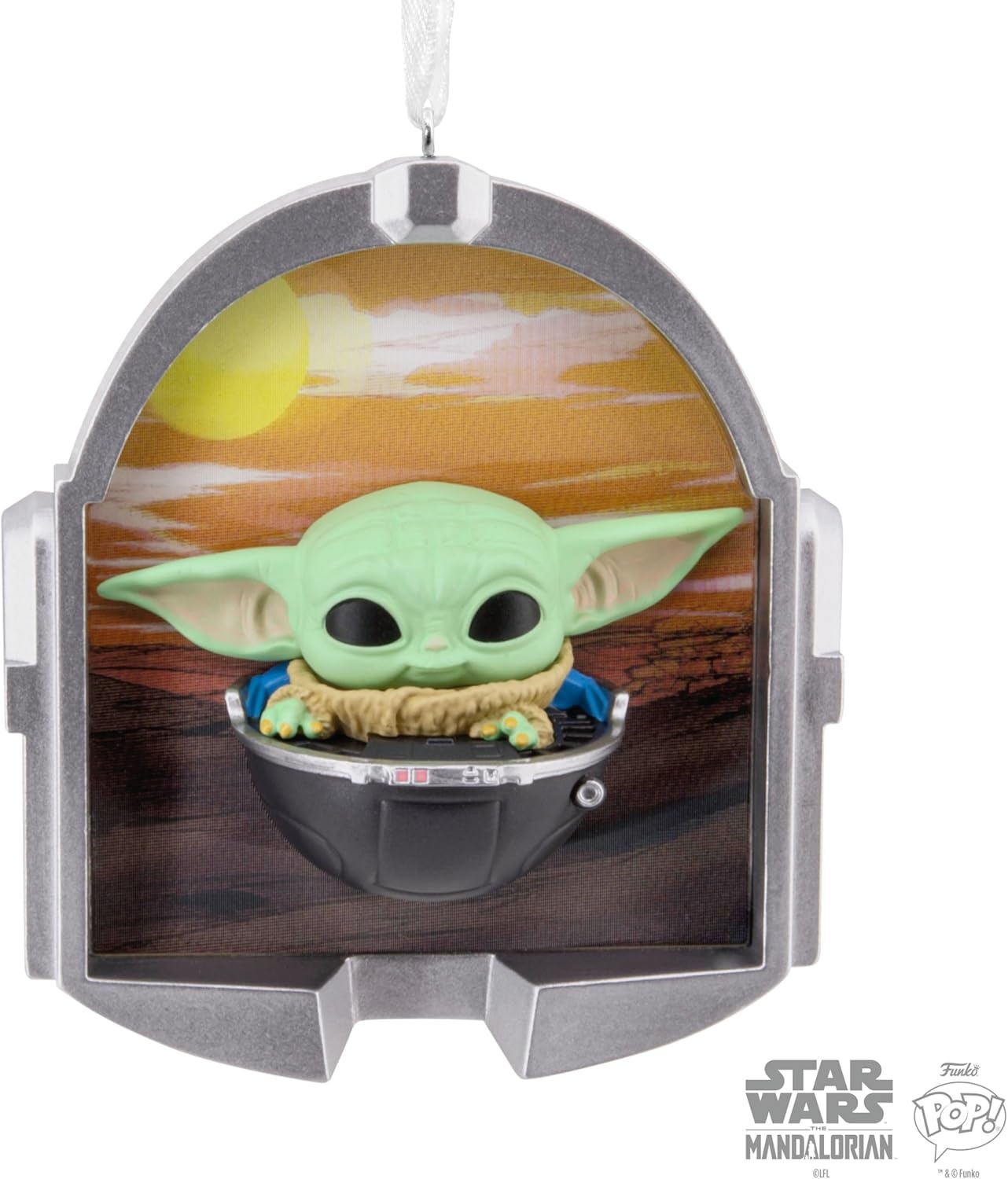 image:imageHallmark Christmas Ornament Star Wars The Mandalorian Grogu Funko POP Ornament with Lenticular Dimension Gifts for Star Wars Fans