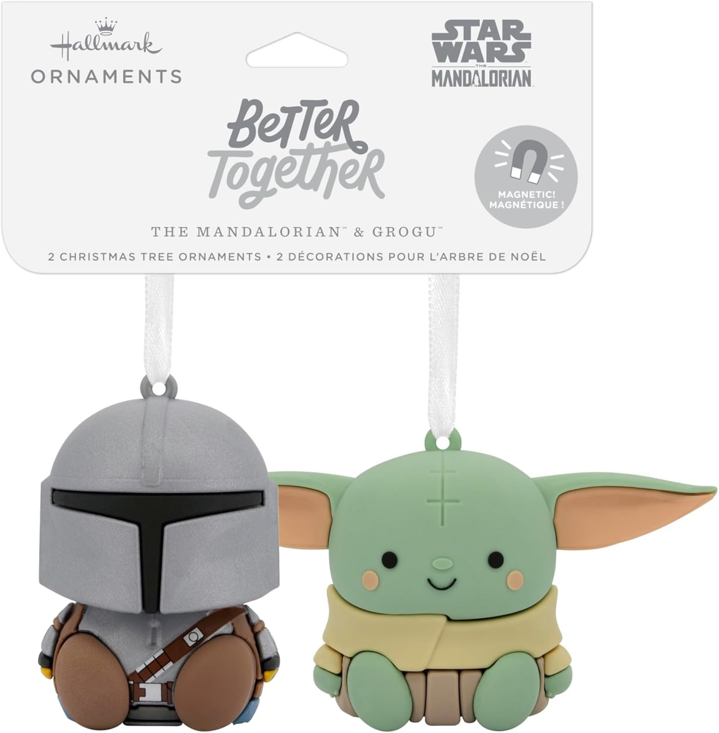 image:imageHallmark Christmas Ornaments Better Together Star Wars The Mandalorian and Grogu Magnetic Ornaments Set of 2 Gifts for Star Wars Fans