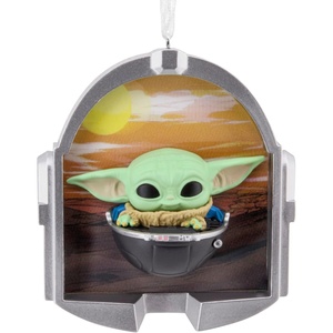 Hallmark Christmas Ornament, Star Wars: The Mandalorian Grogu Funko POP! Ornament with Lenticular Dimension, Gifts for Star Wars Fans