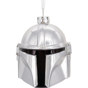 Hallmark Christmas Ornament, Star Wars: The Mandalorian Helmet Ornament, Blown Glass, Gifts for Star Wars Fans
