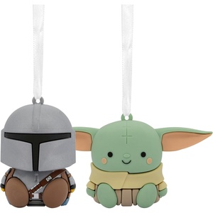 Hallmark Christmas Ornaments, Better Together Star Wars: The Mandalorian and Grogu Magnetic Ornaments, Set of 2, Gifts for Star Wars Fans
