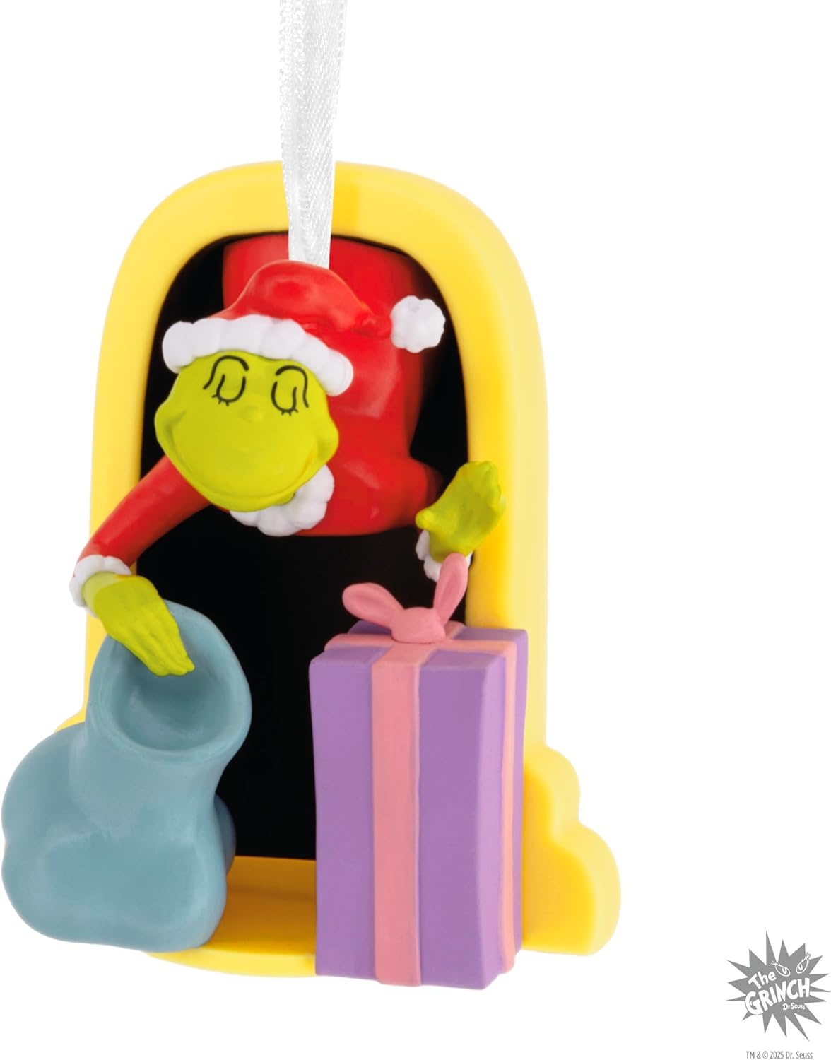 image:imageHallmark Christmas Ornament Dr Seusss How The Grinch Stole Christmas Grinch in Fireplace Ornament Gifts for Dr Seuss Fans