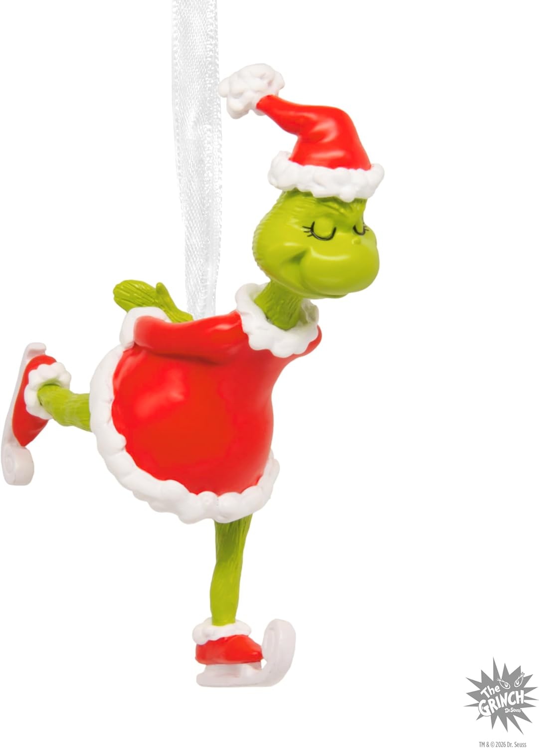 image:imageHallmark Christmas Ornament Dr Seusss How the Grinch Stole Christmas Grinch Ice Skating Ornament Gifts for Dr Seuss Fans