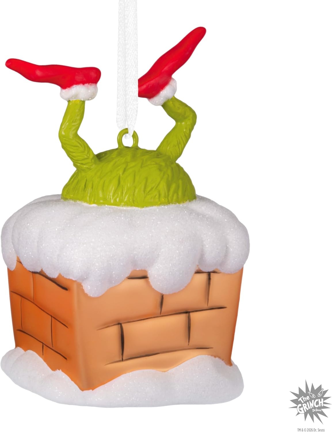 image:imageHallmark Christmas Ornament Dr Seusss How the Grinch Stole Christmas Grinch in Chimney Ornament Blown Glass Gifts for Dr Seuss Fans