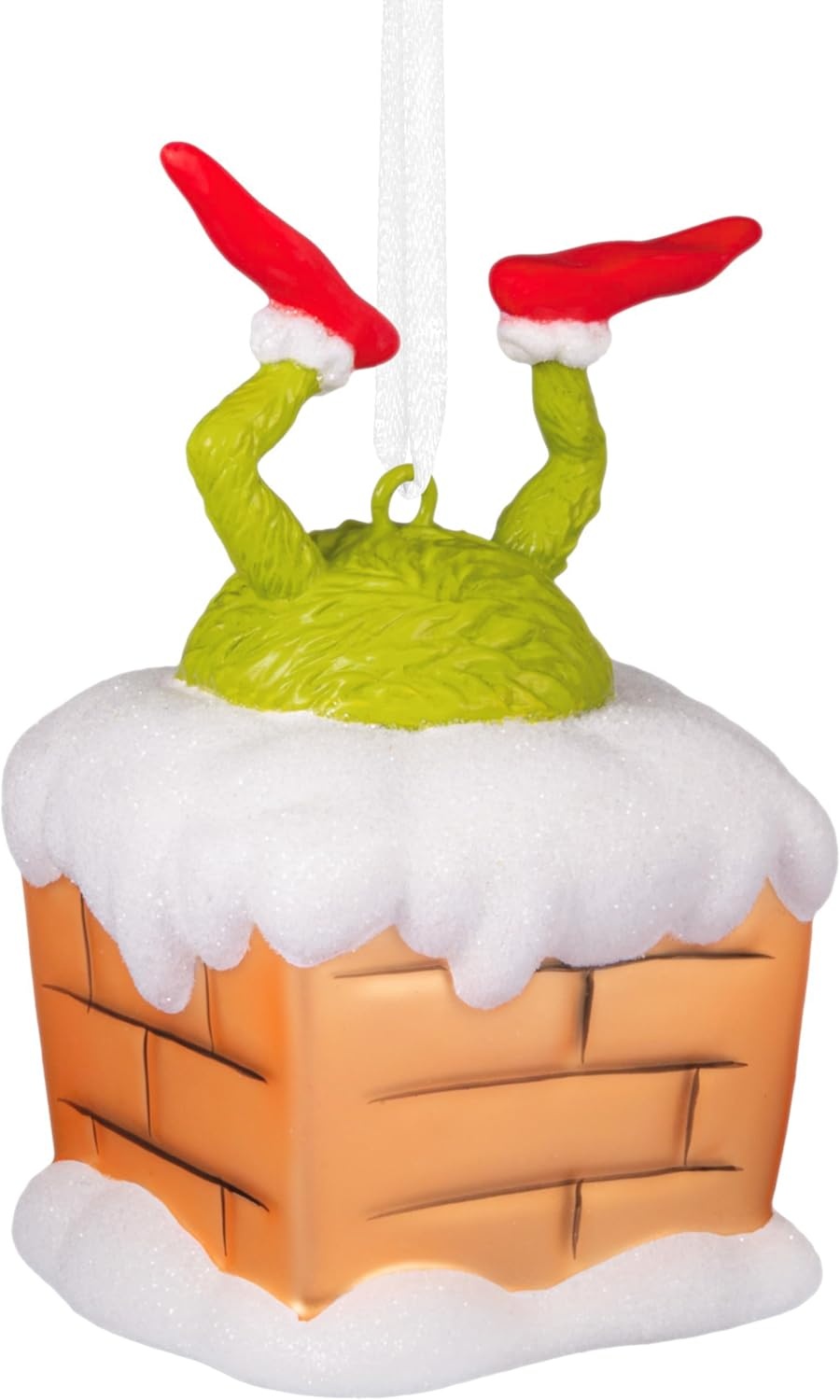 image:imageHallmark Christmas Ornament Dr Seusss How the Grinch Stole Christmas Grinch in Chimney Ornament Blown Glass Gifts for Dr Seuss Fans