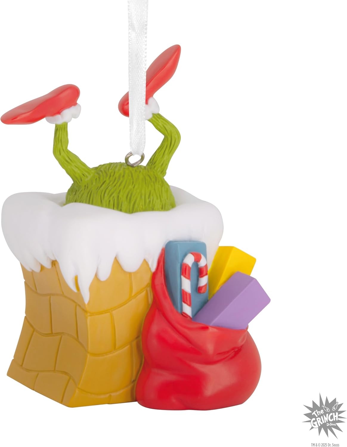 image:imageHallmark Christmas Ornament Dr Seusss How the Grinch Stole Christmas Grinch in Chimney Ornament Gifts for Dr Seuss Fans