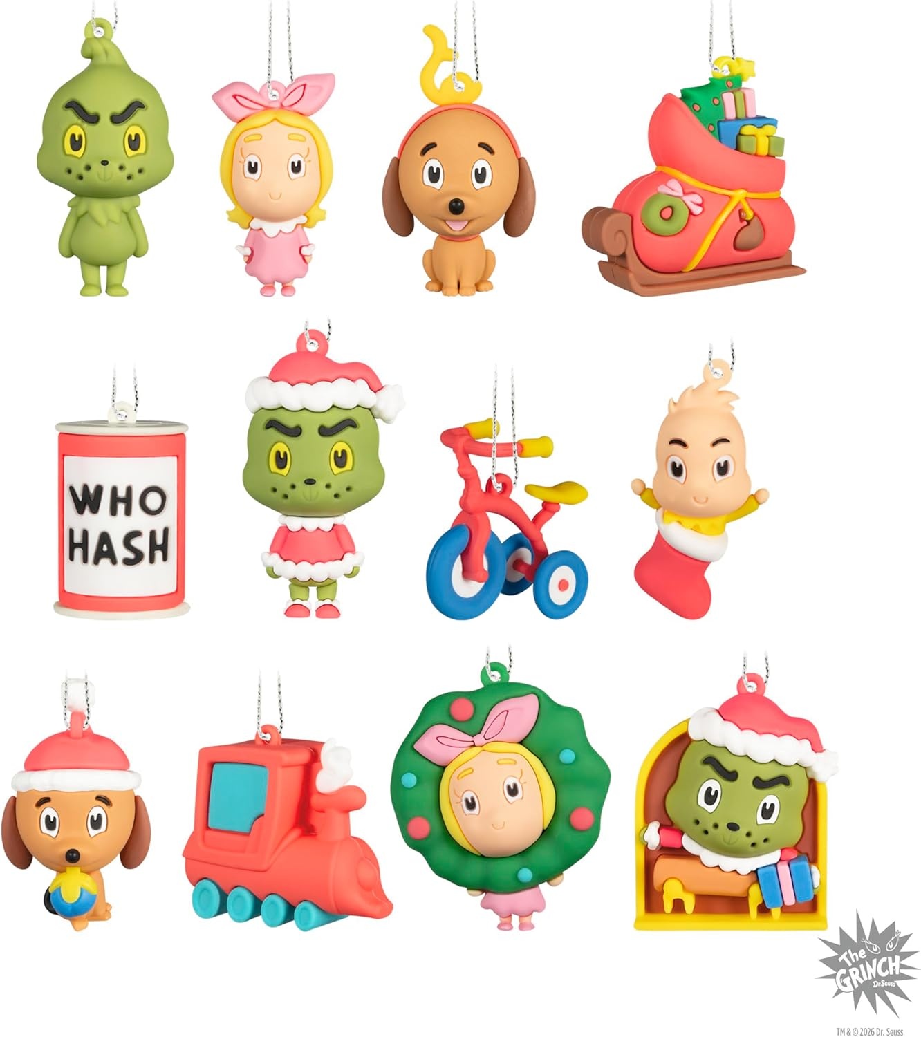 image:imageHallmark Countdown Calendar Box with 12 Mini Ornaments Dr Seusss How the Grinch Stole Christmas Countdown Calendar and Miniature Ornaments Gifts for Dr Seuss Fans