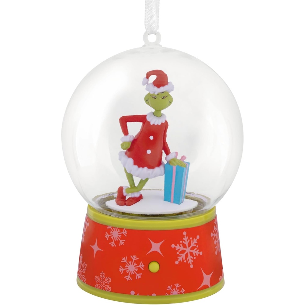image:imageHallmark Christmas Ornament Dr Seusss How the Grinch Stole Christmas Musical Snow Globe Ornament with Motion Gifts for Dr Seuss Fans