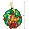 Hallmark Christmas Ornament, Dr. Seuss’s How The Grinch Stole Christmas! Max in Wreath Ornament, Blown Glass, Gifts for Dr. Seuss Fans