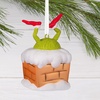 Hallmark Christmas Ornament, Dr. Seuss’s How the Grinch Stole Christmas! Grinch in Chimney Ornament, Blown Glass, Gifts for Dr. Seuss Fans