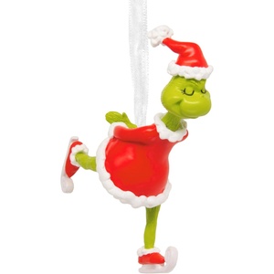Hallmark Christmas Ornament, Dr. Seuss’s How the Grinch Stole Christmas! Grinch Ice Skating Ornament, Gifts for Dr. Seuss Fans