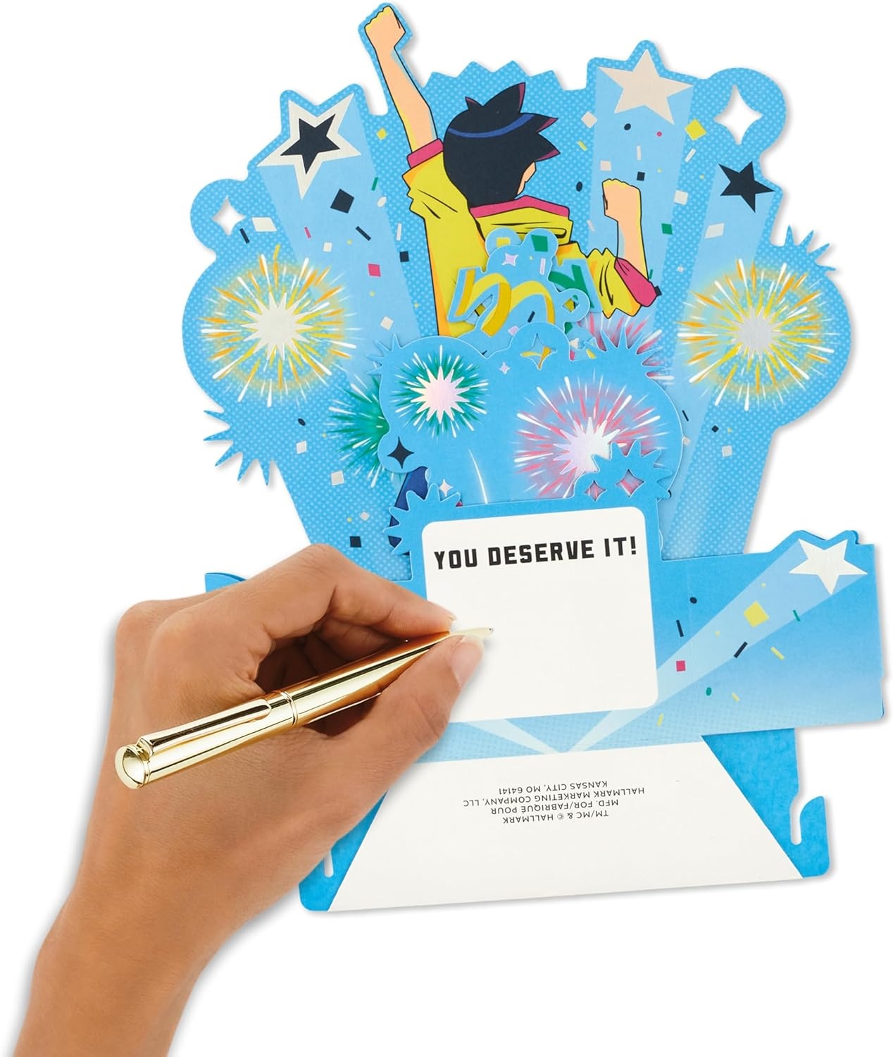 image:imageHallmark Paper Wonder Anime PopUp Card Celebrating You for Birthdays Graduations Congrats