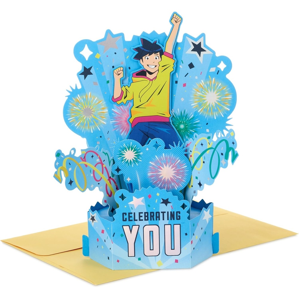 image:imageHallmark Paper Wonder Anime PopUp Card Celebrating You for Birthdays Graduations Congrats