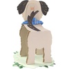 Hallmark Paper Craft Pop-Up Father’s Day Card (Pawsitively Amazing) Cute Puppy Dog with Removable Bandana(Pawsitively Amazing)