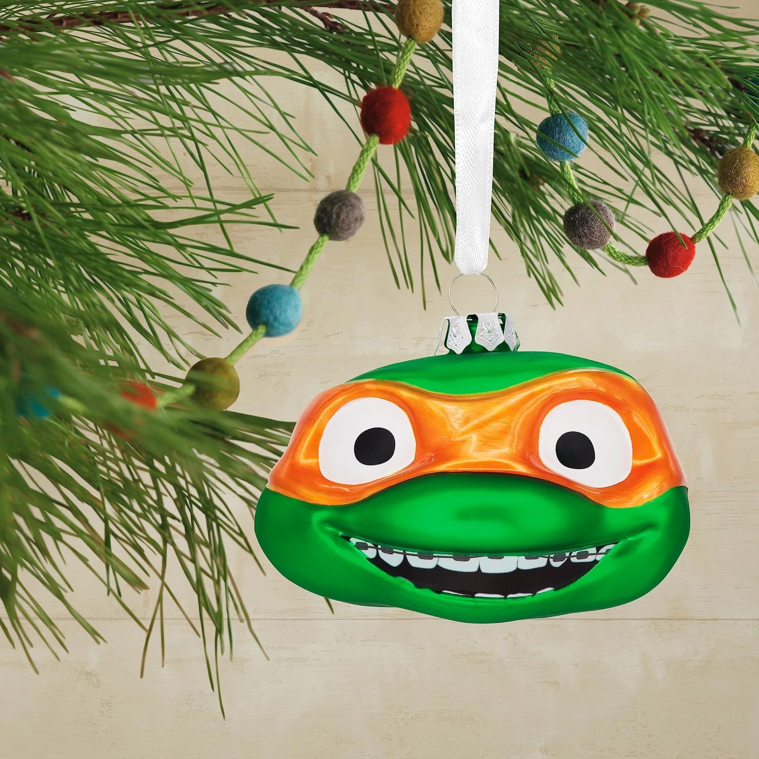 image:imageHallmark Teenage Mutant Ninja Turtles Mutant Mayhem Leonardo Christmas Ornament Blown GlassMichelangelo