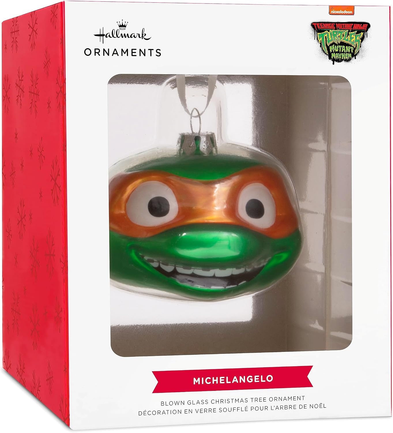 image:imageHallmark Teenage Mutant Ninja Turtles Mutant Mayhem Leonardo Christmas Ornament Blown GlassMichelangelo