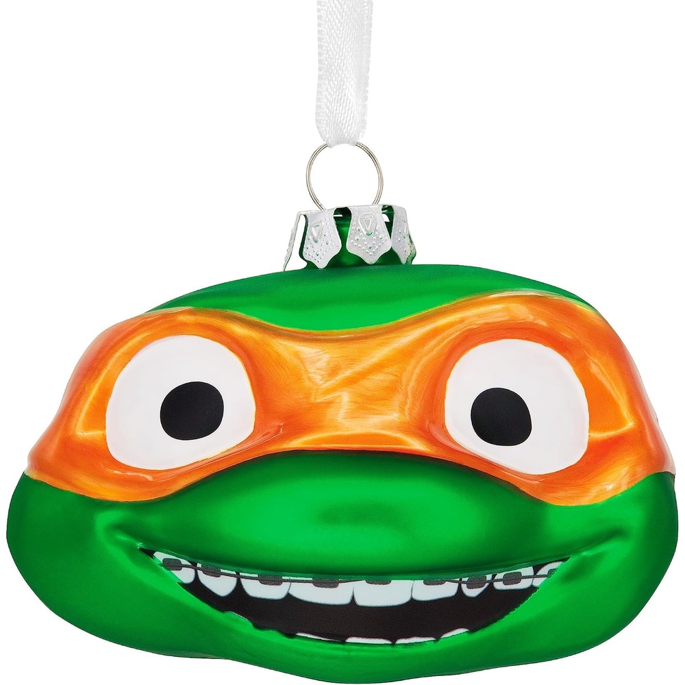 image:imageHallmark Teenage Mutant Ninja Turtles Mutant Mayhem Leonardo Christmas Ornament Blown GlassMichelangelo