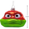Hallmark Teenage Mutant Ninja Turtles: Mutant Mayhem Leonardo Christmas Ornament, Blown Glass(Raphael Head)