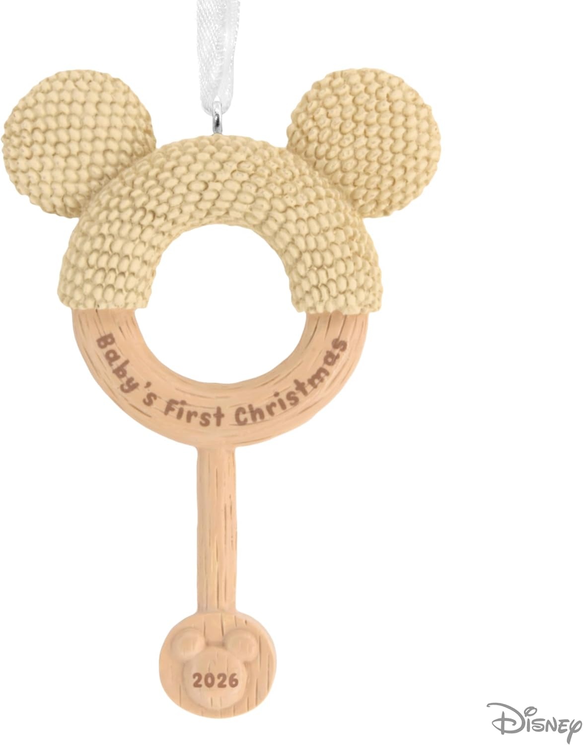 image:imageHallmark Christmas Ornament Disney Mickey Mouse Babys First Christmas Rattle Ornament Gifts for Disney Fans