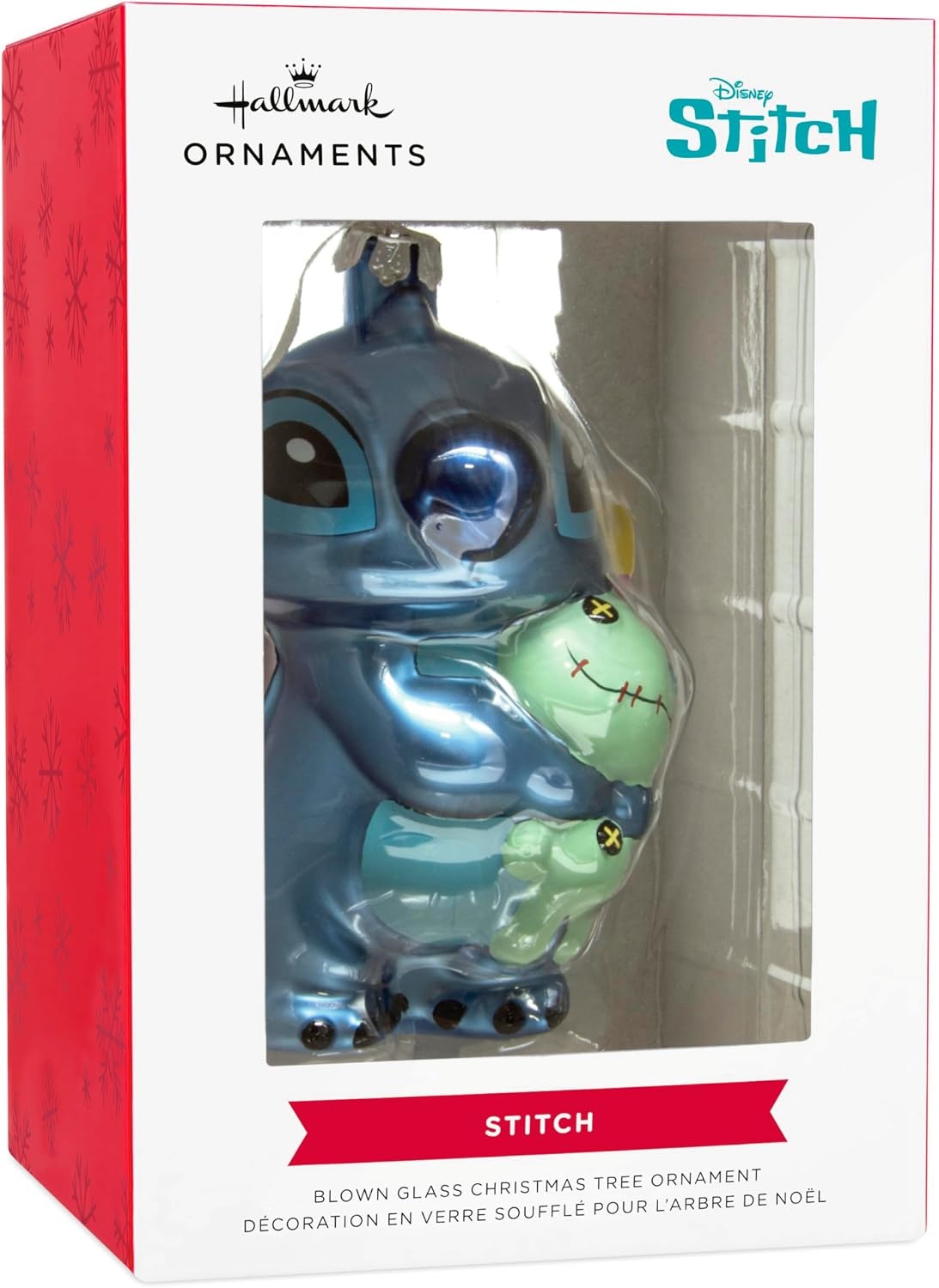 image:imageHallmark Christmas Ornament Disney Stitch with Scrump Ornament Blown Glass Gifts for Disney Fans