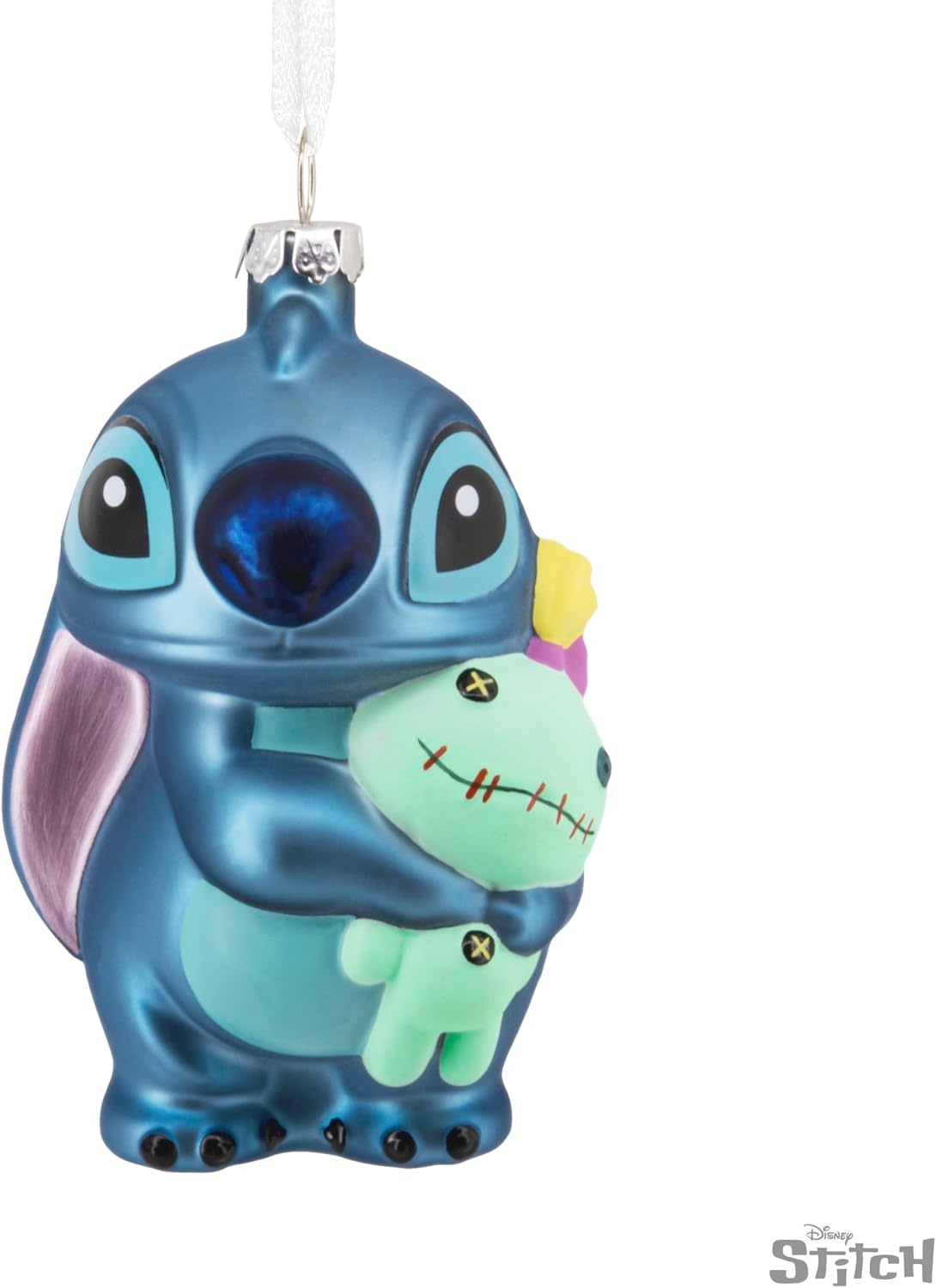 image:imageHallmark Christmas Ornament Disney Stitch with Scrump Ornament Blown Glass Gifts for Disney Fans
