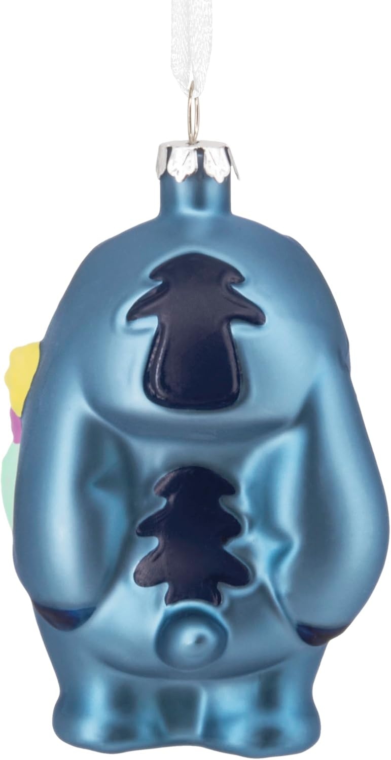 image:imageHallmark Christmas Ornament Disney Stitch with Scrump Ornament Blown Glass Gifts for Disney Fans