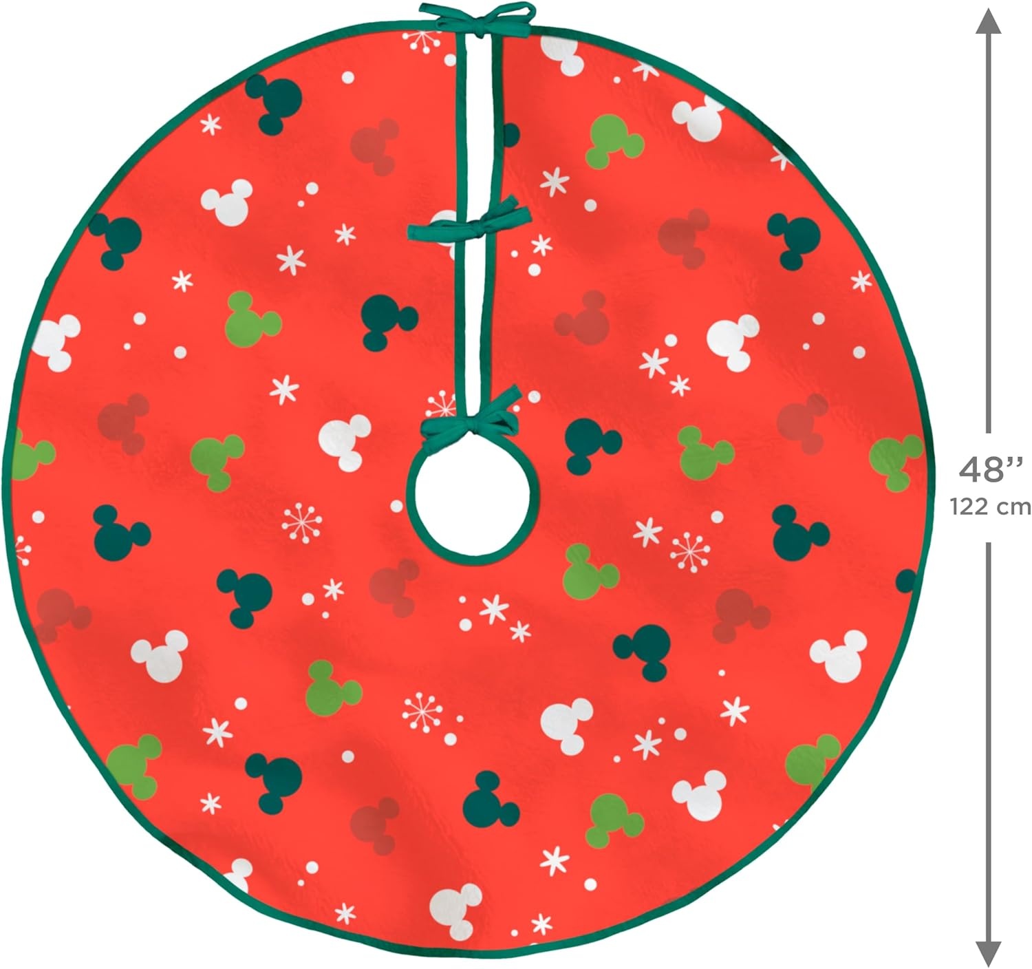 image:imageHallmark Christmas Tree Skirt Disney Mickey Mouse Ears Tree Skirt 48 Fabric Gifts for Disney Fans