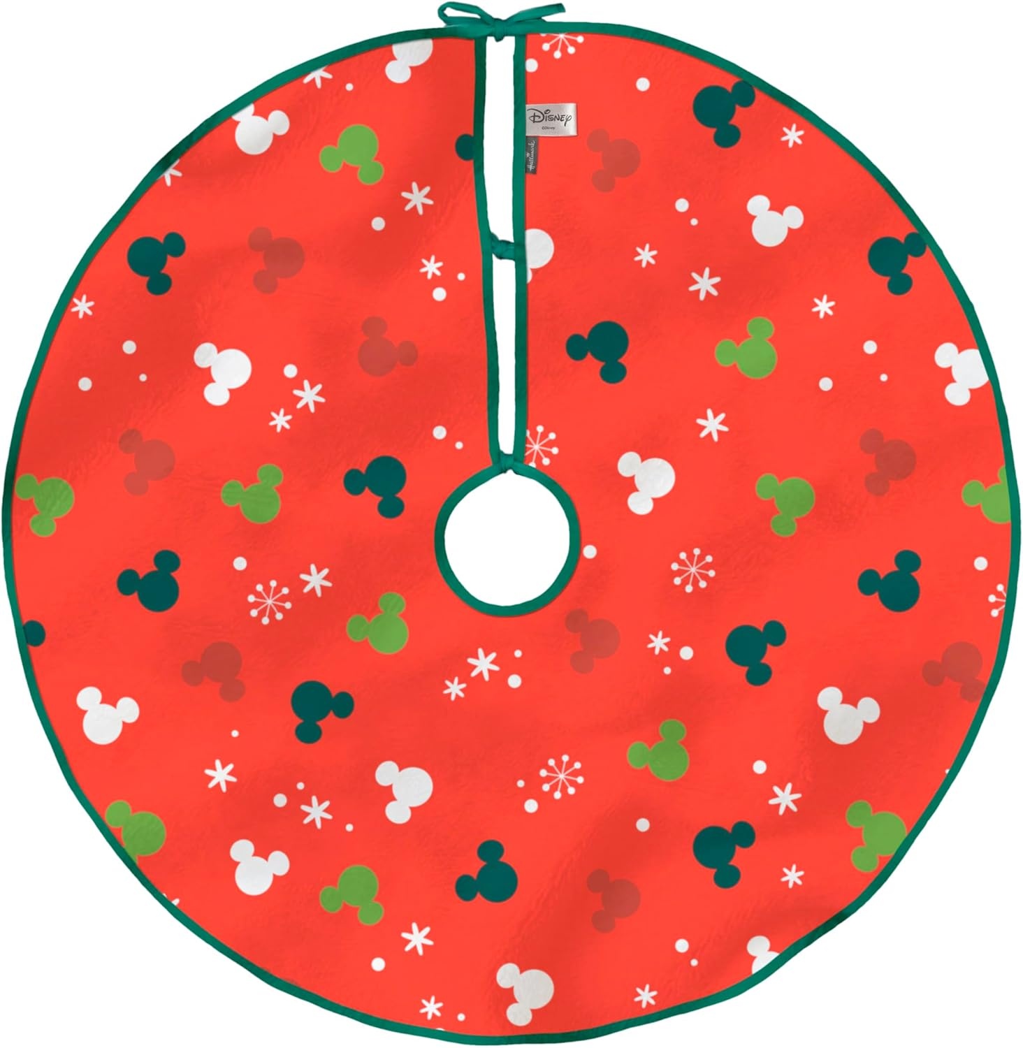 image:imageHallmark Christmas Tree Skirt Disney Mickey Mouse Ears Tree Skirt 48 Fabric Gifts for Disney Fans