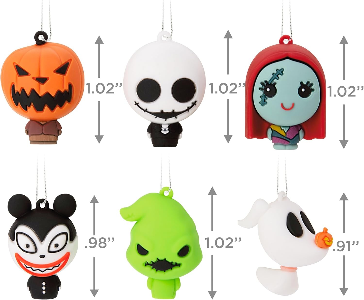 image:imageHallmark Mini Christmas Ornaments Disney Tim Burtons The Nightmare Before Christmas Miniature Ornaments Shatterproof Set of 6 Gifts for Disney Fans
