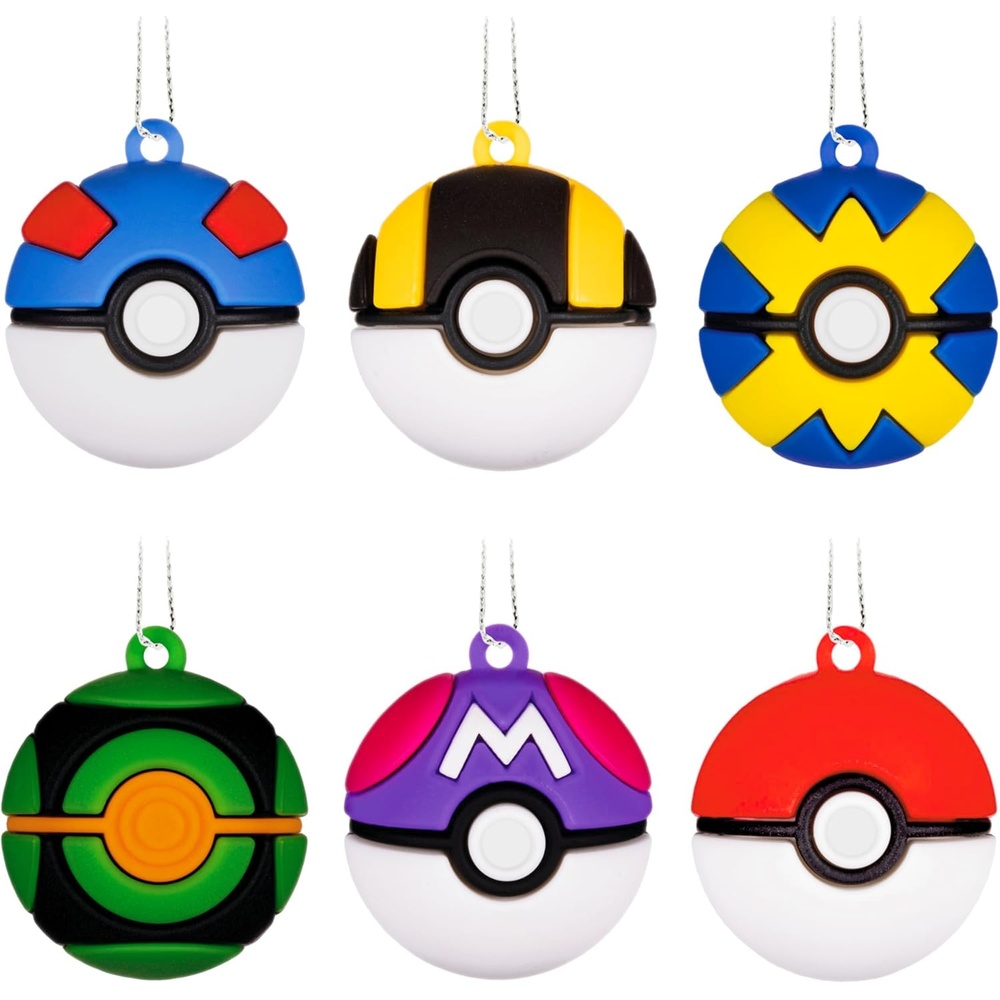 image:imageHallmark Mini Christmas Ornaments Pokmon Pok Ball Ornaments Shatterproof Set of 6 Gifts for Gamers