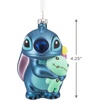 Hallmark Christmas Ornament, Disney Stitch with Scrump Ornament, Blown Glass, Gifts for Disney Fans