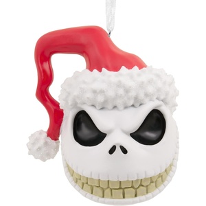 Hallmark Christmas Ornament, Disney Tim Burton’s The Nightmare Before Christmas Jack Skellington Head Ornament, Gifts for Disney Fans