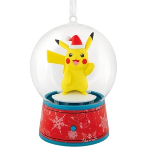Hallmark Christmas Ornament, Pokémon Pikachu Musical Snow Globe Ornament with Motion, Gifts for Pokémon Fans
