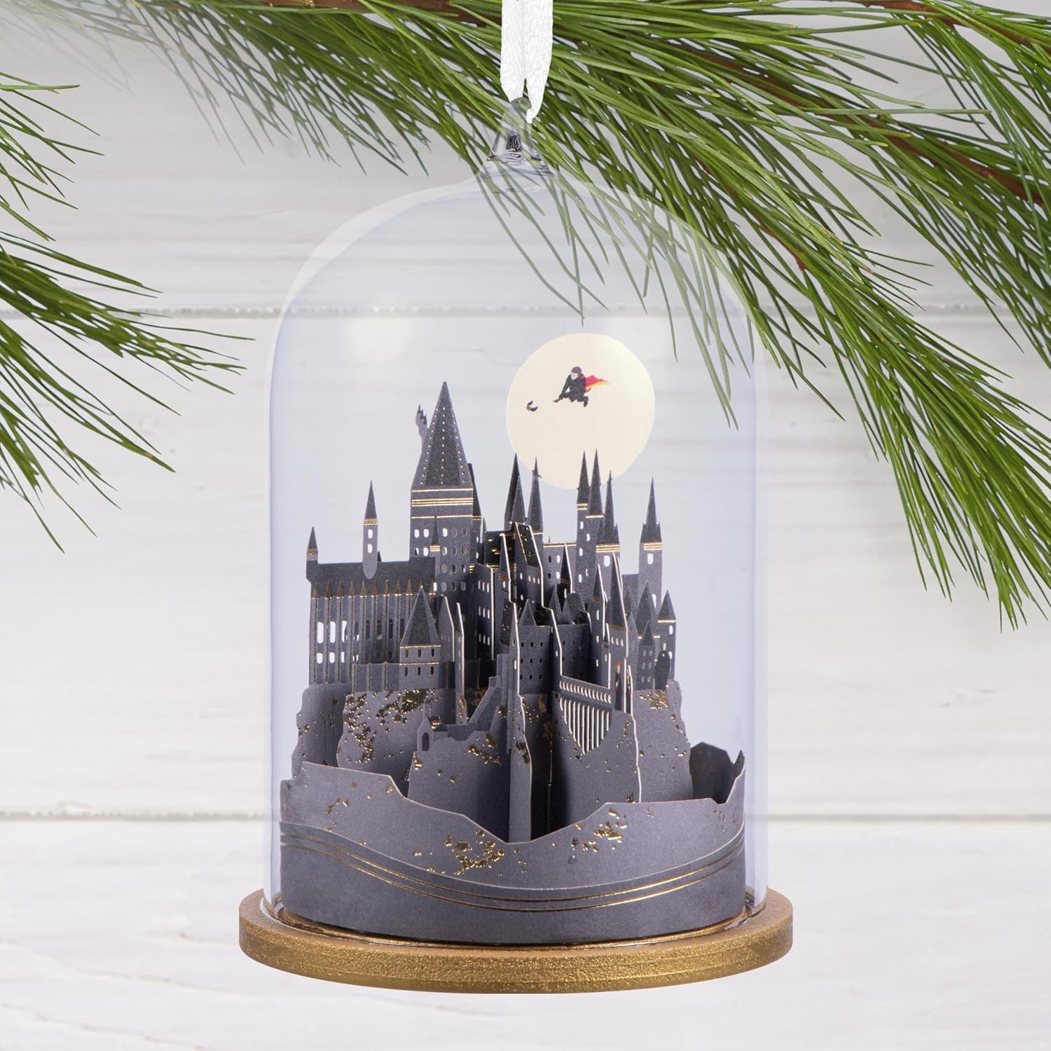 image:imageHallmark Signature Christmas Ornament Harry Potter Hogwarts Castle Cloche Ornament Glass and Paper Gifts for Harry Potter Fans