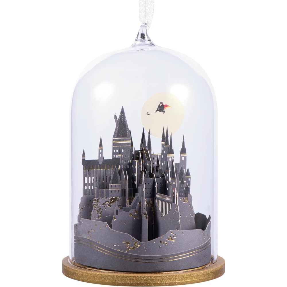 image:imageHallmark Signature Christmas Ornament Harry Potter Hogwarts Castle Cloche Ornament Glass and Paper Gifts for Harry Potter Fans
