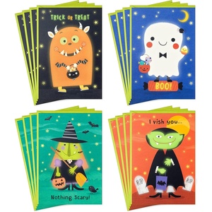 Hallmark Halloween Cards Assortment for Kids, Glow in the Dark (16 Cards with Envelopes)(Glow in the Dark)