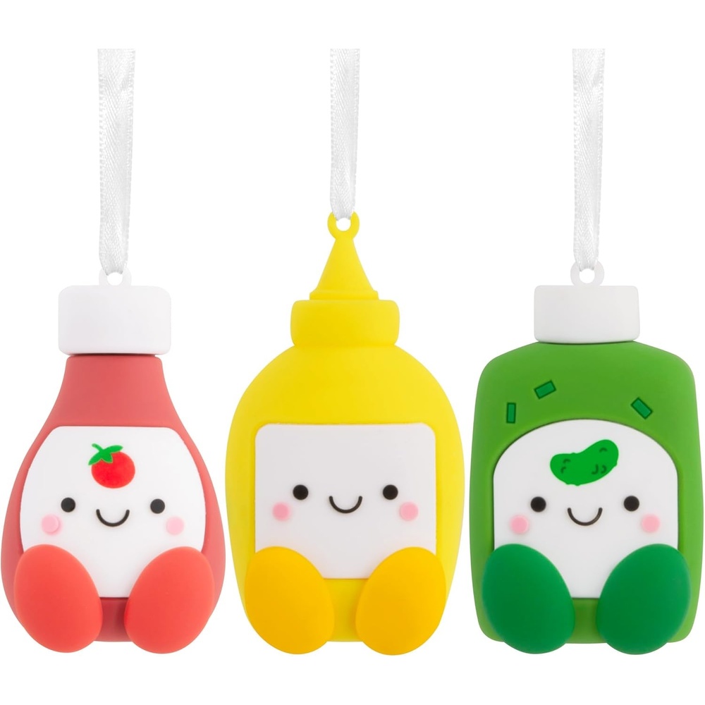 image:imageHallmark Better Together Ketchup Mustard and Relish Magnetic Christmas Ornaments Shatterproof Set of 3 Food Gifts