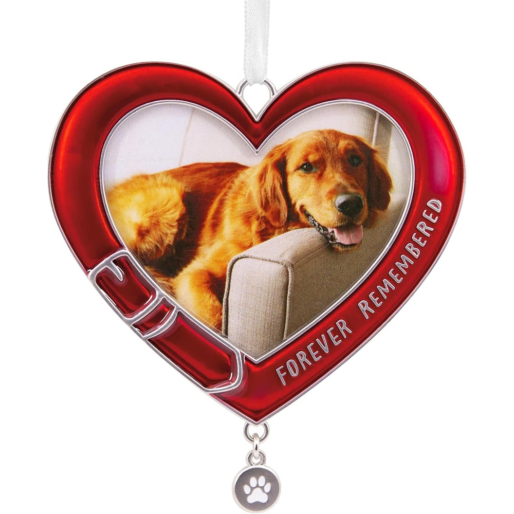 image:imageHallmark Pet Memorial Photo Frame Christmas Ornament MetalPet Memorial