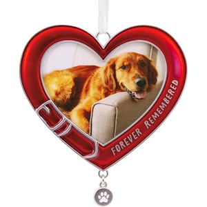 Hallmark Pet Memorial Photo Frame Christmas Ornament, Metal(Pet Memorial)